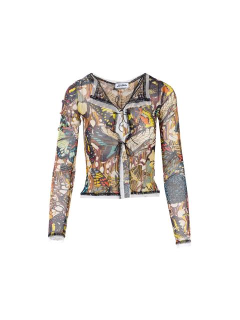 Jean Paul Gaultier Jean Paul Gaultier Women Papillon Printed Long Slevees Top