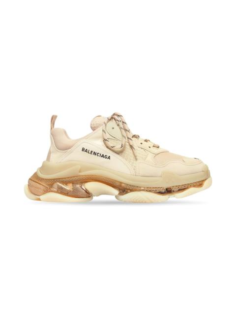BALENCIAGA Women's Triple S Clear Sole Sneaker in Beige