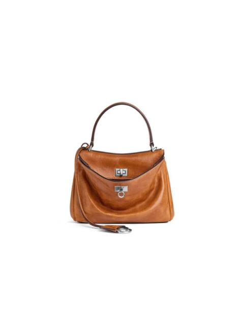 BALENCIAGA Women's Rodeo Handbag Mini in Tan Cowboy