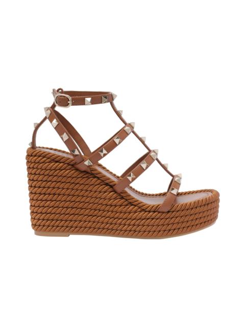 Valentino Rockstud Wedged Sandals