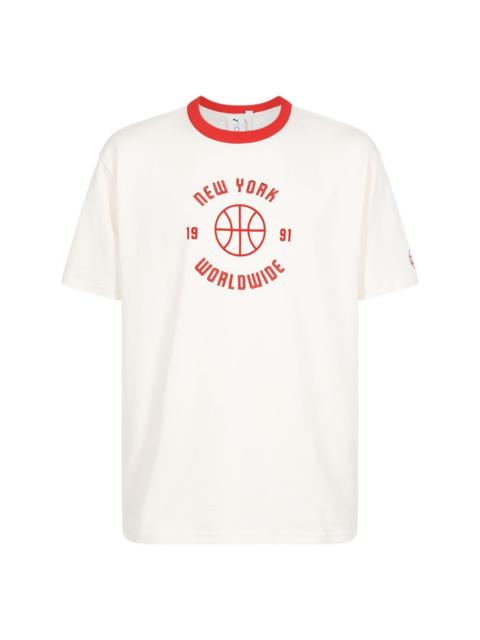 PUMA x Rhuigi embroidered cotton T-shirt