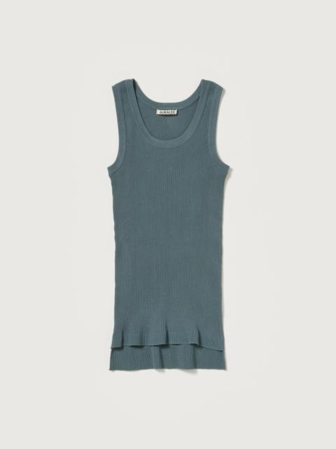 AURALEE COTTON HIGH GAUGE RIB KNIT TANK
