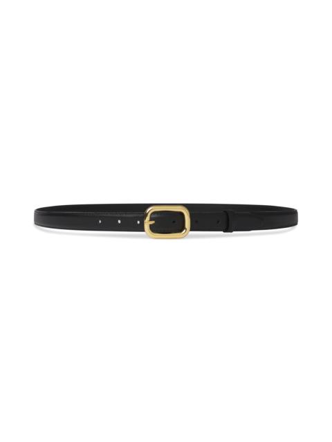 FRAME FRAME The Rounded Buckle Leather Belt in Black at Nordstrom