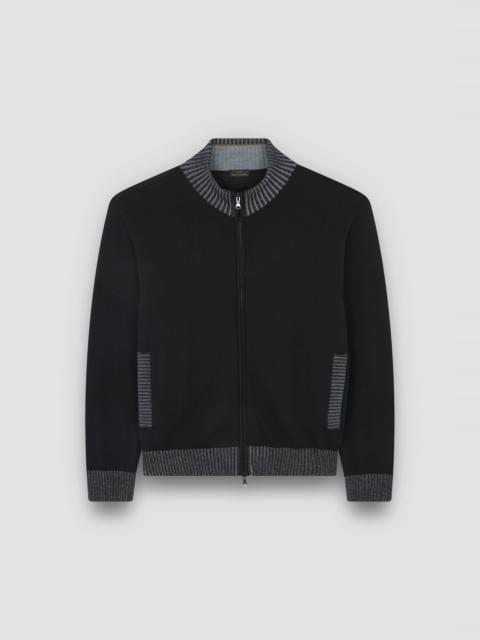 Paul & Shark SOFT COOL TOUCH WOOL SWEATER WITH ZIP CLOSURE