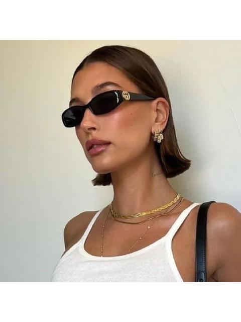 GUCCI NEW GUCCI GG1660S 001 OVAL BLACK GREY WOMEN SUNGLASSES GUCCI