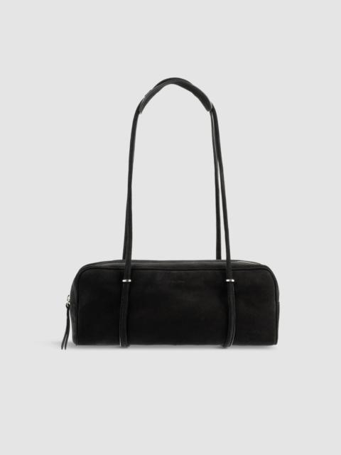 BY FAR Kimberly Black Suede Leather Shoulder Bag