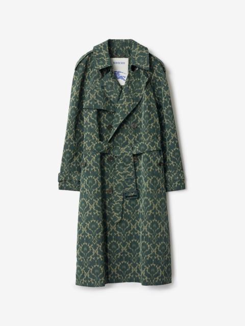 Burberry Long Baroque Viscose Blend Trench Coat