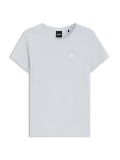 BOSS LOGO-ARTWORK SLIM-FIT T-SHIRT IN COTTON JERSEY