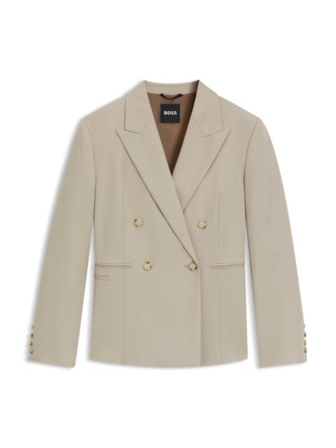 BOSS REGULAR-FIT BLAZER IN VIRGIN-WOOL TWILL