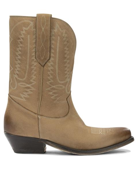 Golden Goose Golden Goose Wish Star Cowboy Ankle Boots Beige
