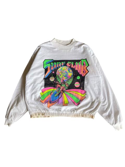 Other Designers Other - Surf Club Sweatshirt Distressed Reversible