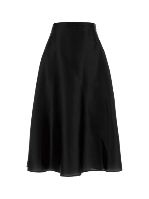 Other Designers Alberta Ferretti Women Black Silk Skirt