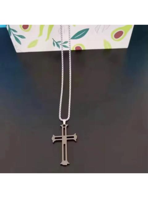 Other Designers Japanese Brand - Cross PendantChain Necklace - Cyber/Goth Aesthetic
