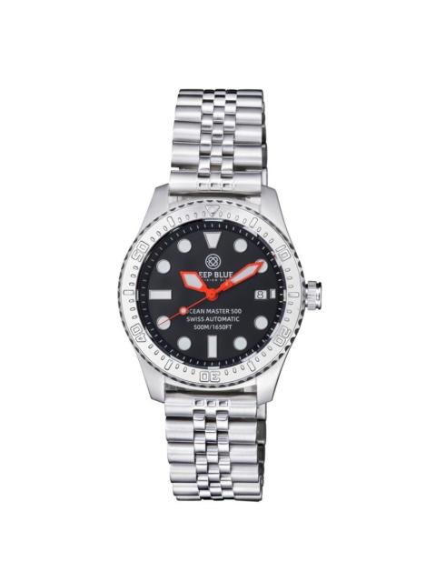 Other Designers Deep Blue Ocean Master 500 Automatic Black Dial Men's Watch OM500BLKORGRNDHRBRCJUB
