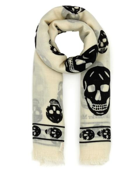 Alexander McQueen ALEXANDER MCQUEEN WOMAN Embroidered Wool Foulard