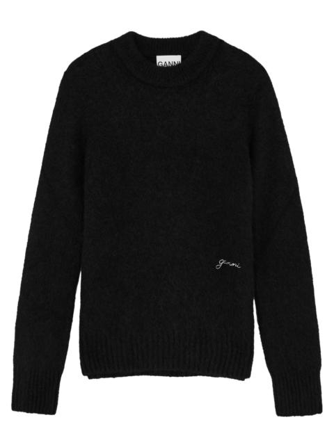 Logo-embroidered alpaca-blend jumper