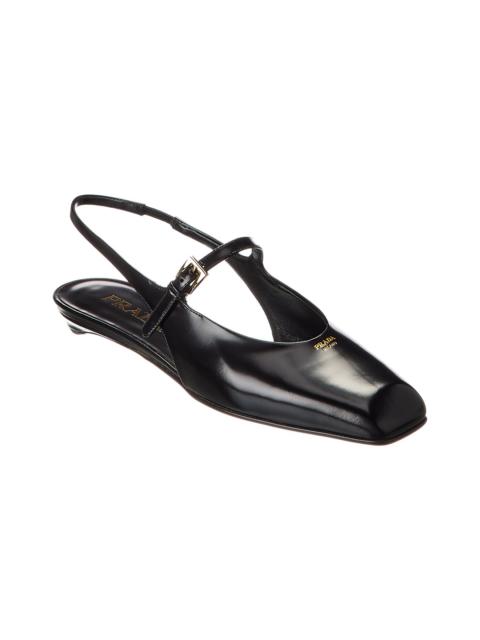 Prada Prada Mary Jane Patent Slingback Ballerina Flat
