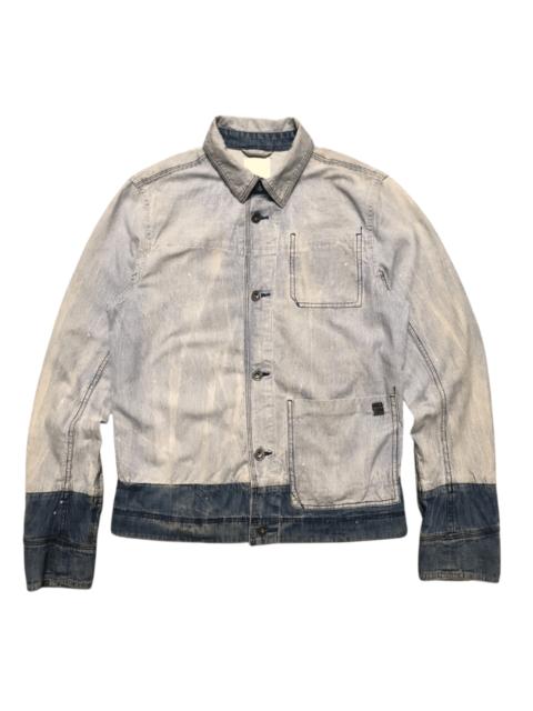 Diesel Diesel Denim Striped Cotton Jacket Shacket Buttons Faded