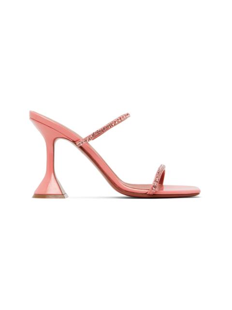 Amina Muaddi Pink Gilda Slipper 95 Heeled Sandals