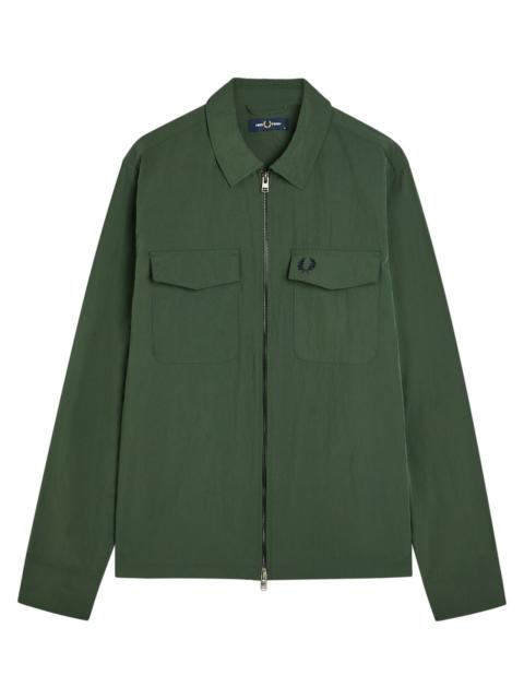 Fred Perry Fred Perry Logo-embroidered Crinkled Shell Overshirt