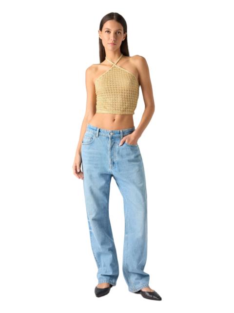 Missoni Missoni Top In Lamé Viscose With Raschel Workmanship And Halter Neckline in Gold at Nordstrom