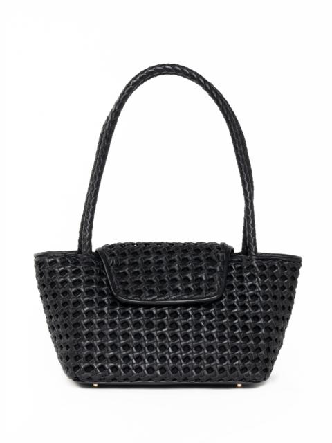 Elleme Courrier Tote Woven Leather Black