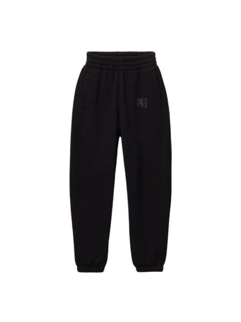 Alexander Wang Alexander Wang Puff Logo Sweatpant In Structured Terry