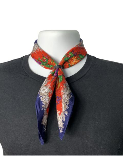 Other Designers Vintage - Yves Saint Laurent YSL Floral Scarf Handkerchief Bandana