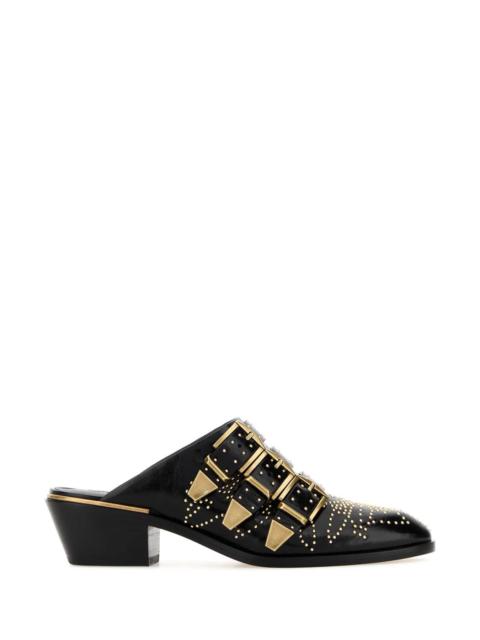 Chloé Chloe Women Black Leather Susan Mules