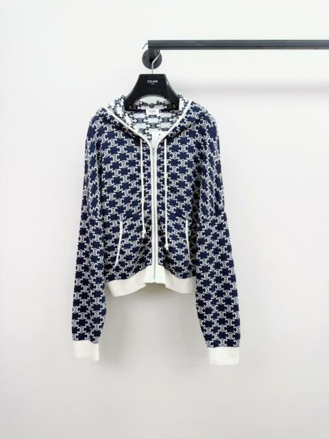 CELINE CELINE FW22 All-over Print Zip-Up hoodie