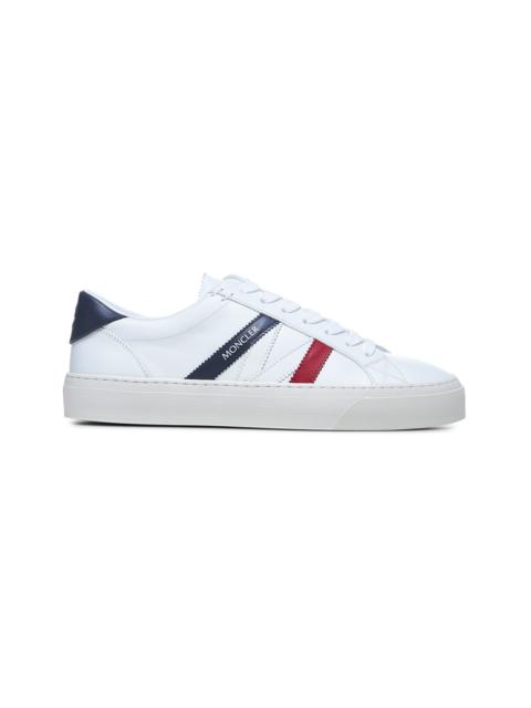 Moncler Moncler Men White Leather Monaco2 Sneakers <Br/>
