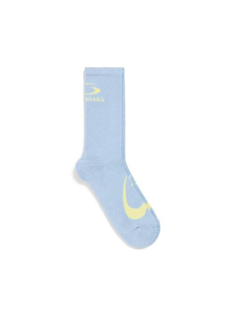 BALENCIAGA Men's Loop Sports Icon Socks in Blue/yellow