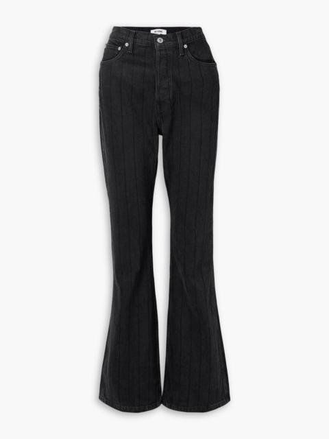 RE/DONE The Riding Jean striped high-rise flared jeans