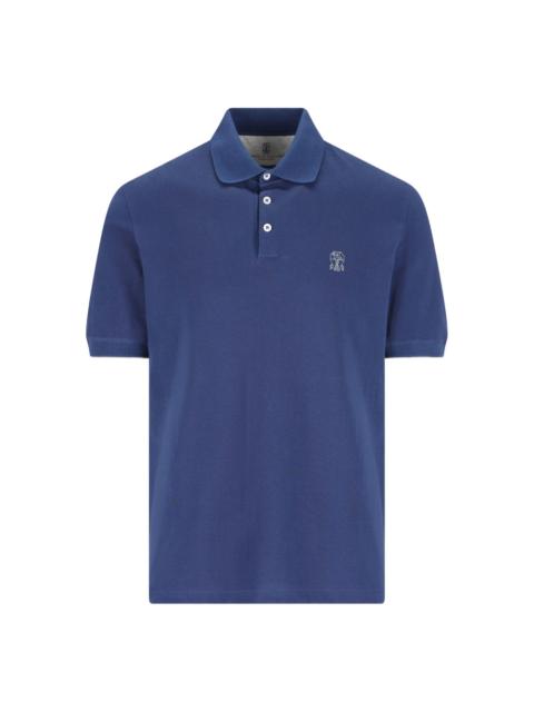 Brunello Cucinelli Brunello Cucinelli Blue Polo Shirts Men