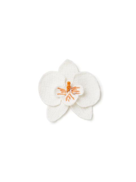 Alanui Orchid Embroidered Brooch