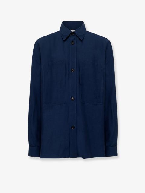 Other Designers Laneus Viscose And Linen Shirt