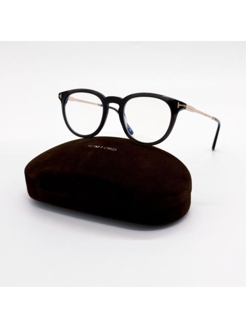 TOM FORD New Tom Ford TF5905 005 Black Gold Round Eyeglasses FT5905
