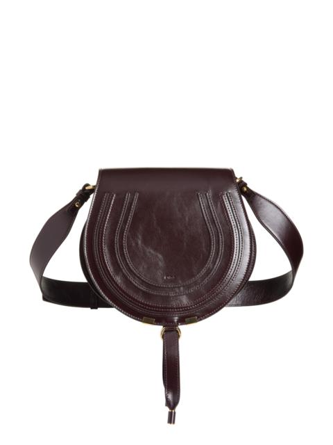 Chloé Chloé Medium Marcie Shiny Leather Crossbody Bag in Auburn Red at Nordstrom