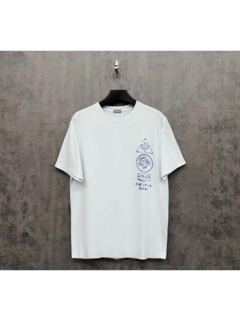 Dior Dior Short-Sleeve T-Shirt with Front and Back Logos
