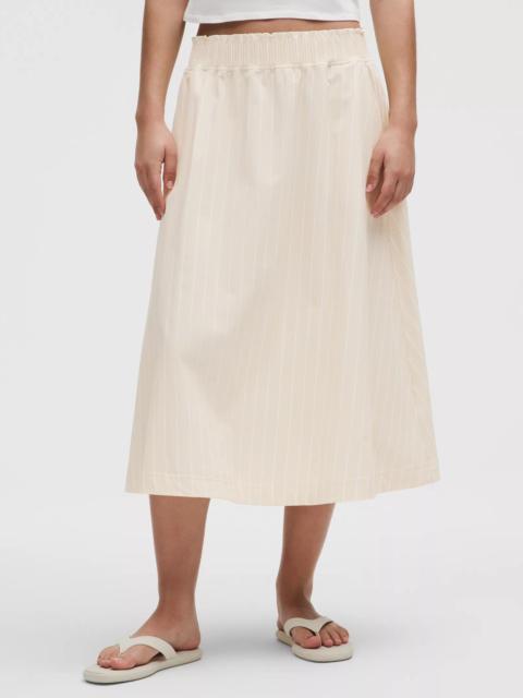 lululemon Stretch Woven Ruffle-Waist Midi Skirt