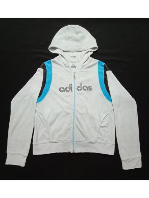 adidas Adidas Hoodies Cyan Color Embroidery Spell Out Logo