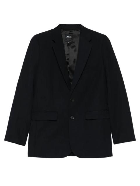A.P.C. Single-Breasted Jacket in Wool Blend