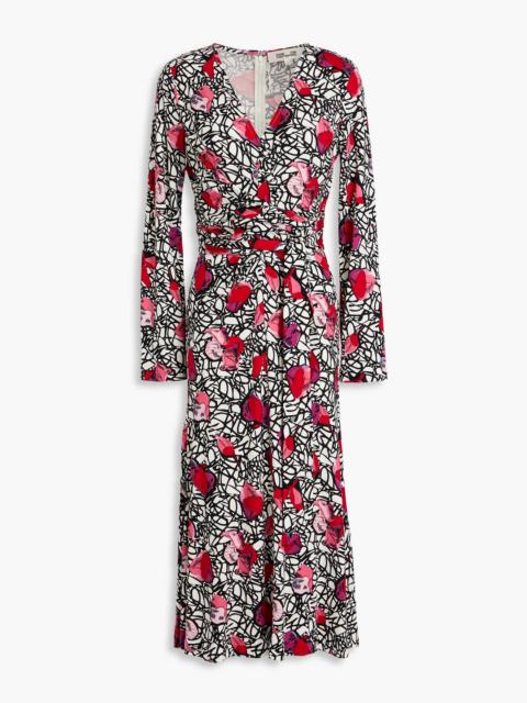 DIANE VON FURSTENBERG Marsha printed Lyocell and wool-blend jersey midi dress