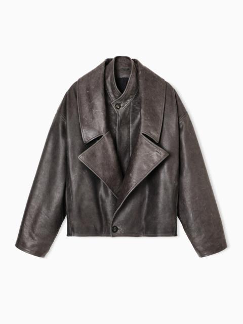 GIORGIO ARMANI VINTAGE NAPPA CALFSKIN BLOUSON