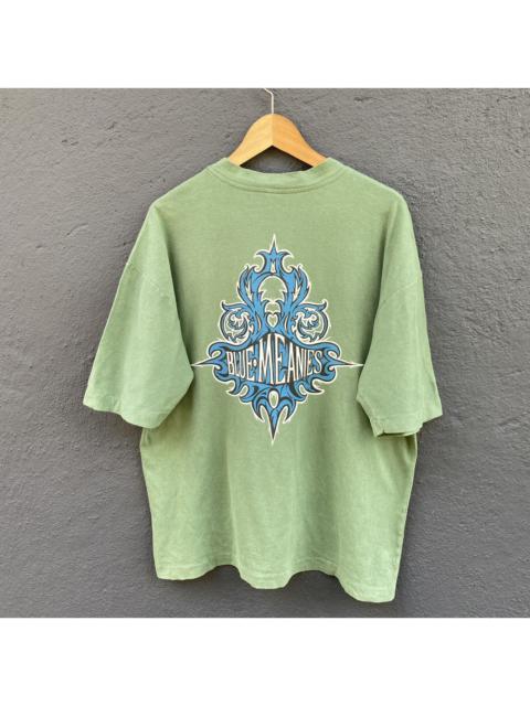 Other Designers Thrashed Faded Vintage 90s Blue Meanies Oversized Tee