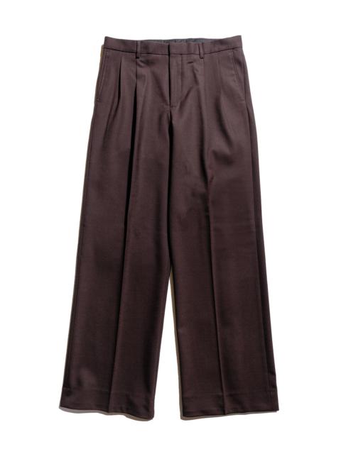 SUNFLOWER Wide Pleated Trouser Brown