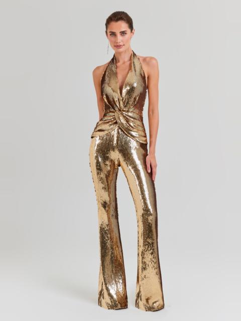 NADINE MERABI Tianna Gold Jumpsuit