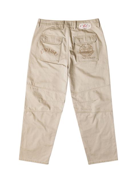 EVISU Back Flap Pockets Relax Fit Pants