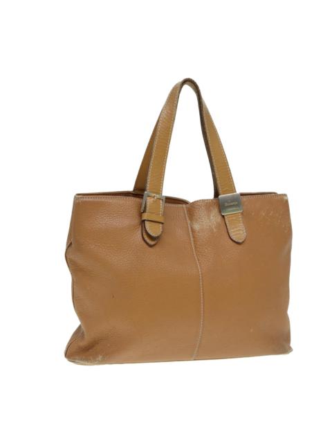 Burberry Burberry Hand Bag Leather Brown Silver