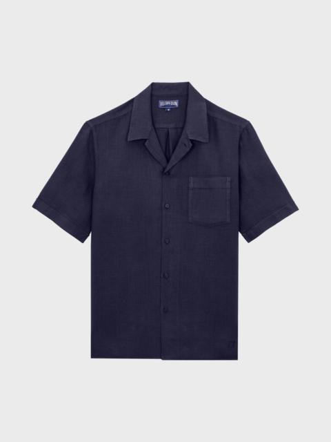 Vilebrequin MEN BOWLING LINEN SHIRT SOLID